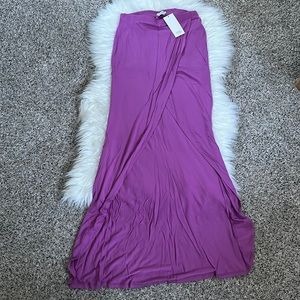 BRAND NEW Tobi Purple high-slit maxi skirt